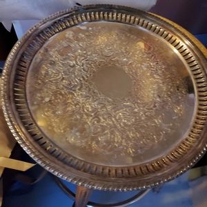 Antique silver tray
